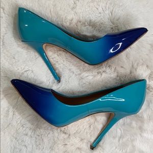 BOUTIQUE 9 Sally Blue Ombré Patent Pumps